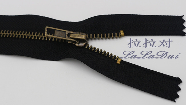 H65 Metal Brass Nomex Aramid Fire Retardant Zippers Heat Resistance For Uniforms