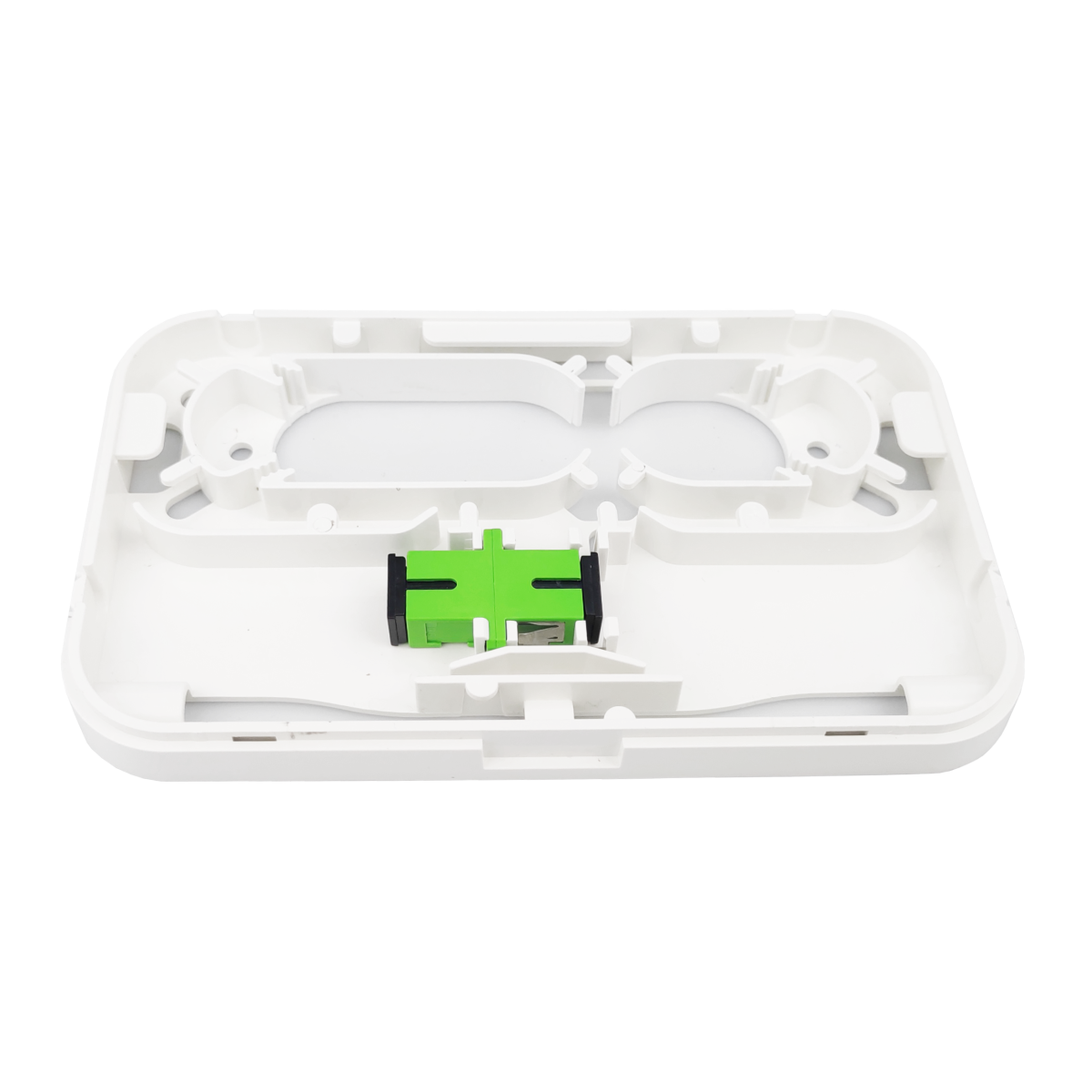 FTTH Network Indoor White 1 Core Plastic Fiber Optic Faceplate Socket Panel SC Connector Type 5