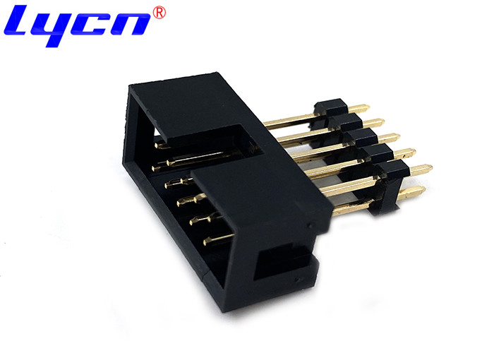 2.54mm Pitch Box Header Connector Straight PBT Black Add Plastic