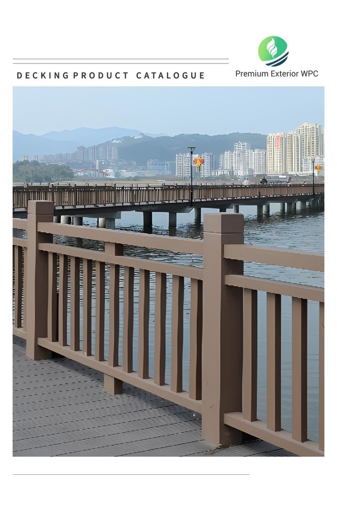 Outdoor Wood Plastic Composite Railing Recycled Balustrada WPC