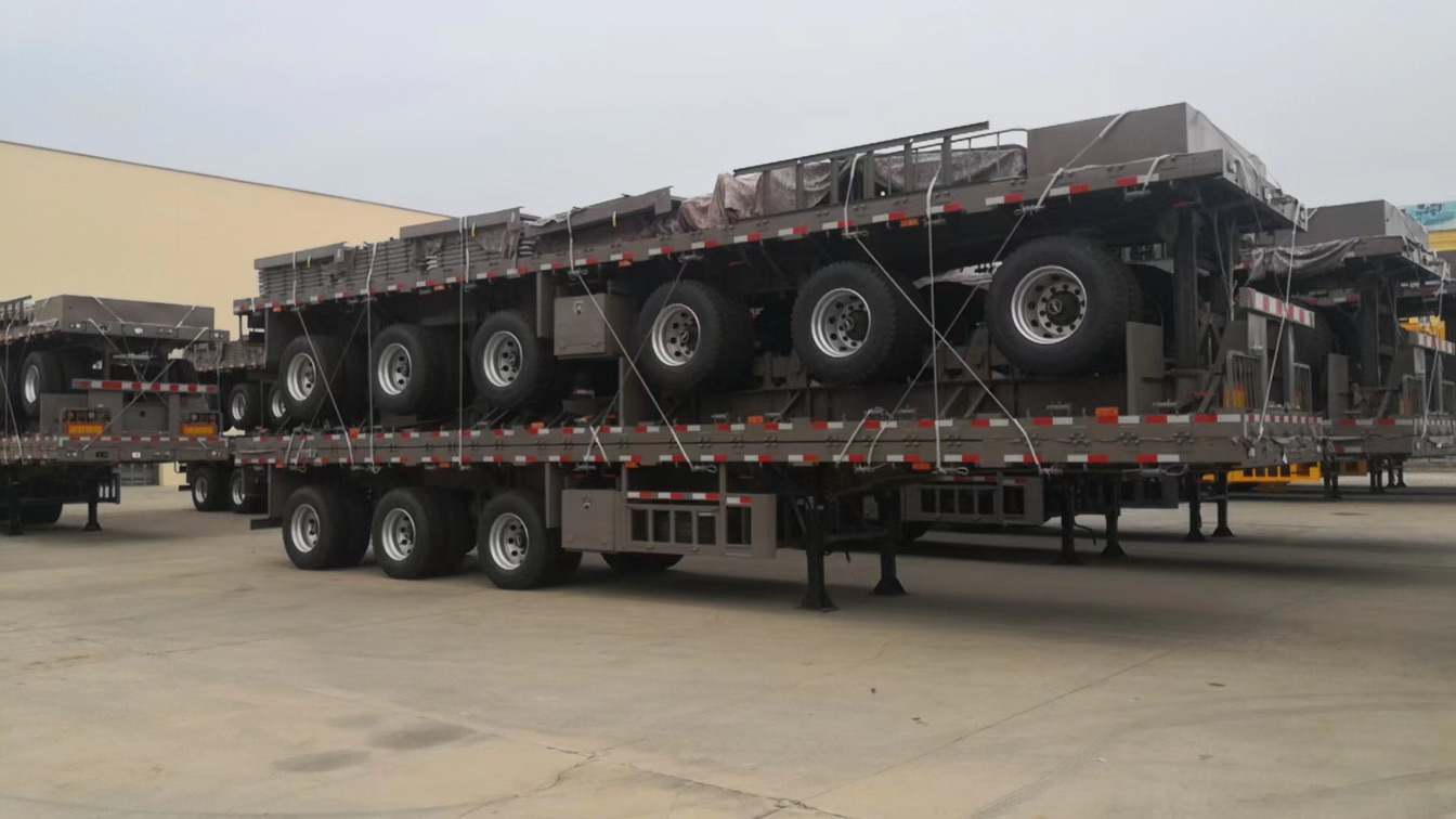 CIMC brand new 4 axles 100t capacity 40FT SPRING SUSPENSION FLATBED SEMI TRAILER for sale