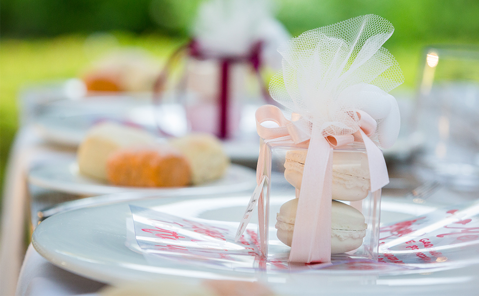 Clear favor boxes plastic gift box three inch 3 50 pack transparent small wedding party birthday