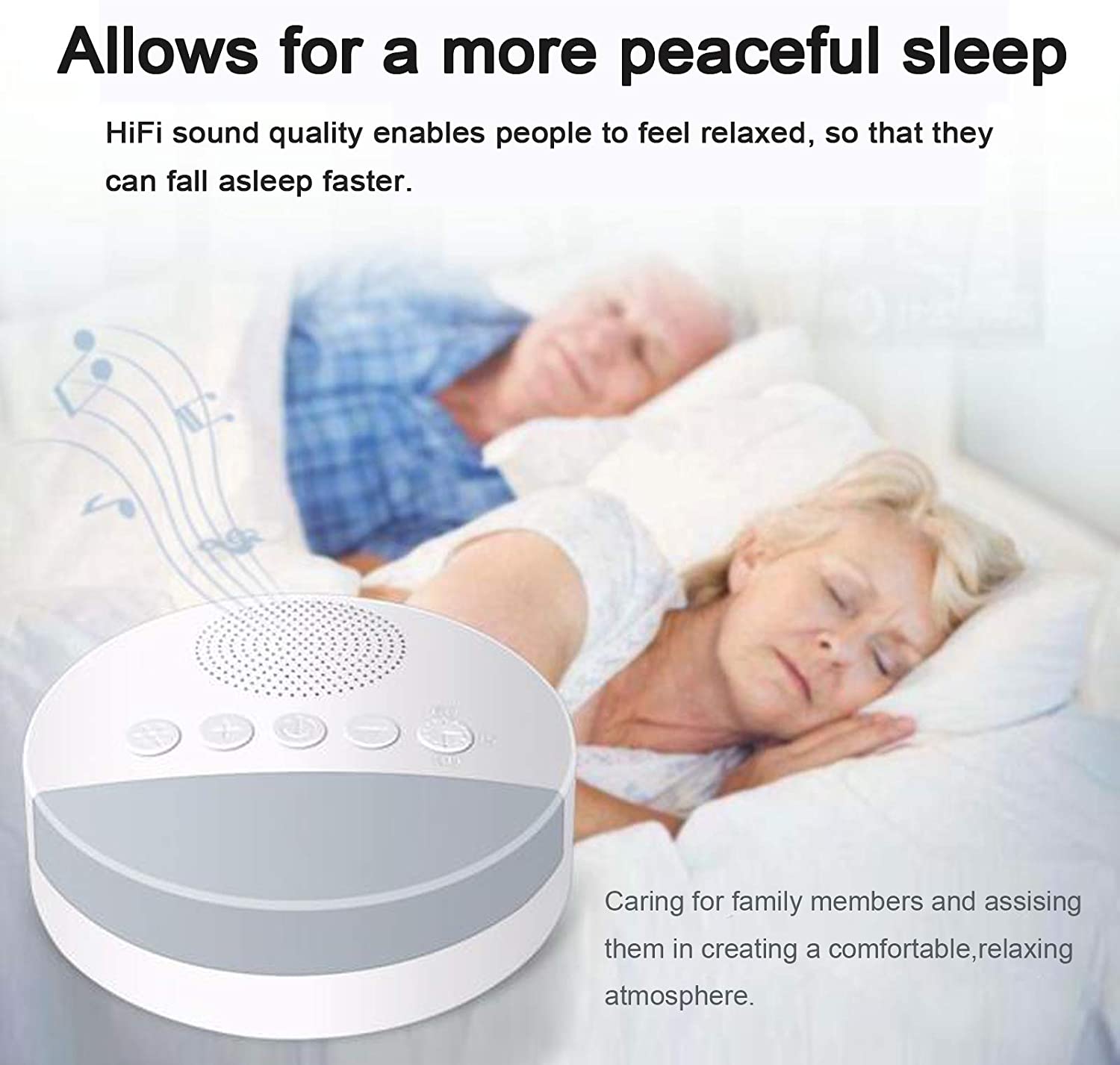 White Noise 20 Soothing Sounds 3.7V Touch Sensitive Night Light Lamp