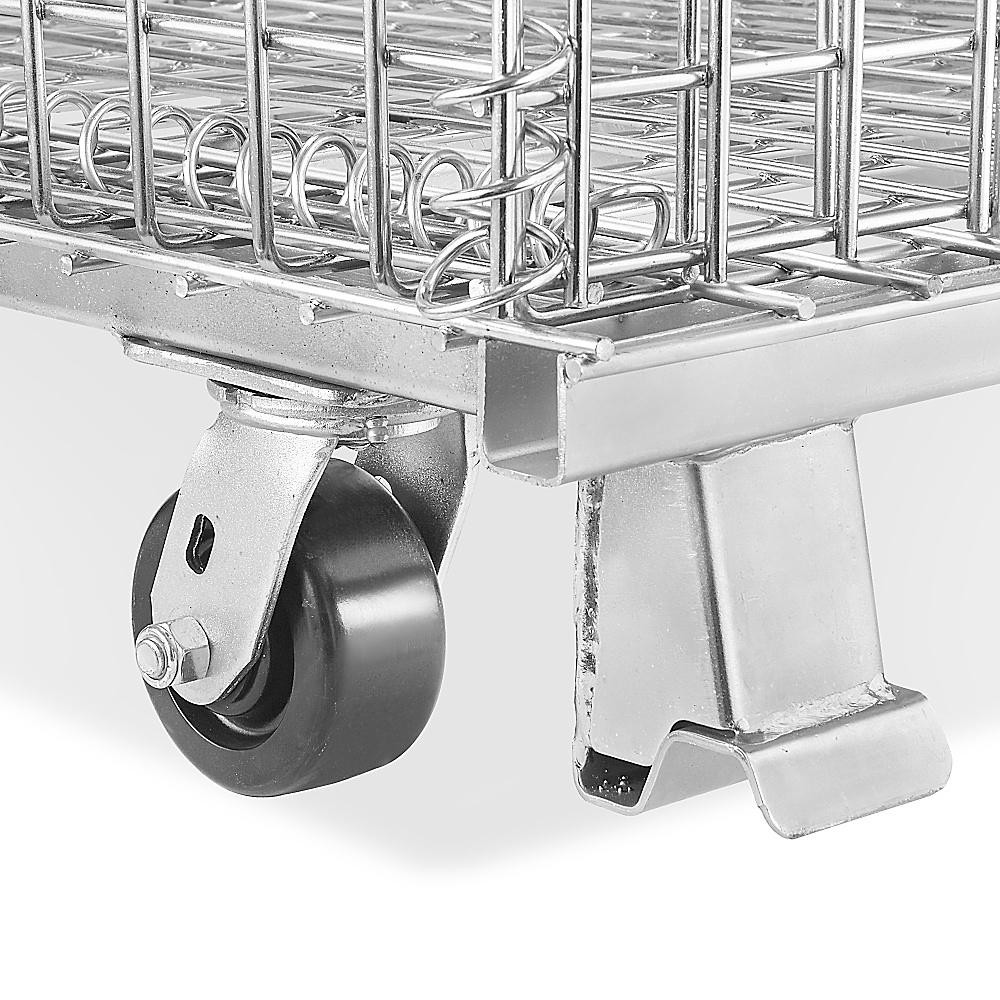 Collapsible Wire Mesh Containers Pallets Metal Foldable Cage With 500KG Capacity
