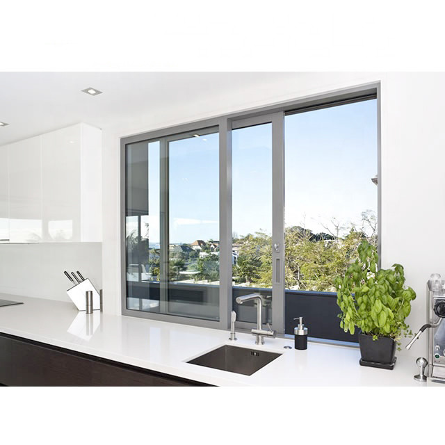 Horizontal 2.0mm Profile Aluminium Sliding Windows