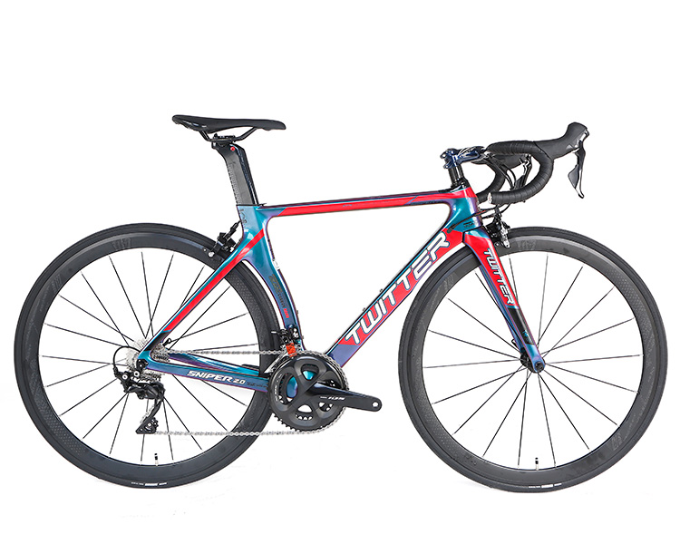 Long Lasting Carbon Fiber Touring Bike Holographic Colour Frame For Adults