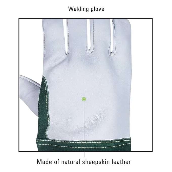 Small Hands Sheep Skin Grinding Laser Tig Welding Gloves Argon Welder Protective Leather Gloves 41cm For Welding