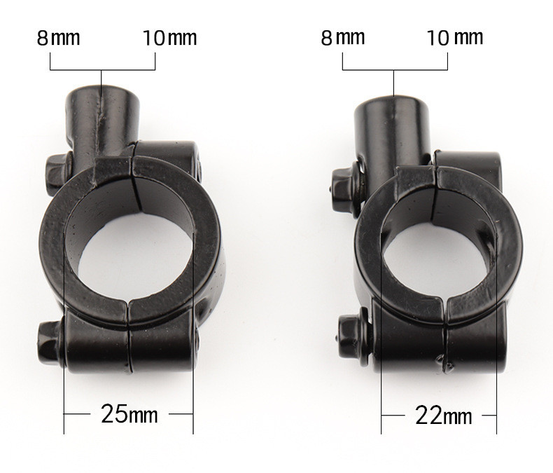 Auto Motorcycle Aluminum Die Casting Parts Rearview Mirror Holder Tube Mounted