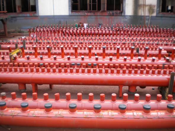 Low Pressure Steel Electric CFB Boiler Header Boiler Steam Header Water Tube Structure