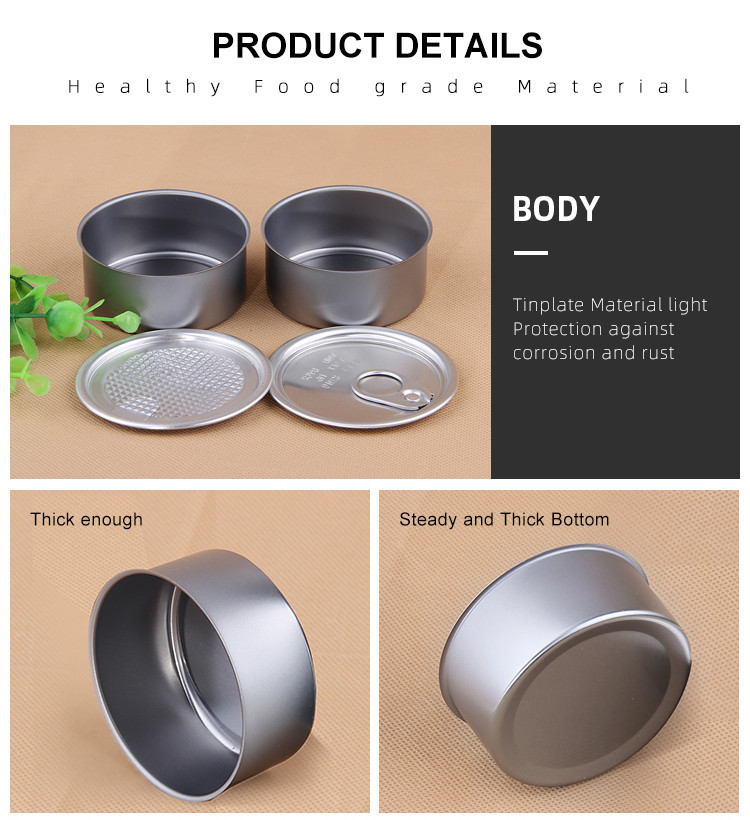 Durable Black Cap Easy Open Tin Cans For Cali Hemp Packaging Tin Box