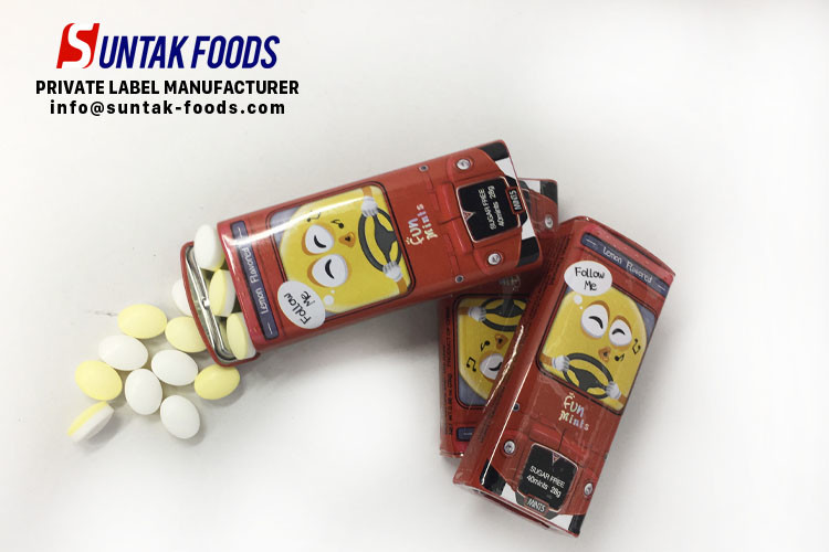 Lemon Flavor Sweet Breath Tin Box Candy / Sugar Free Mint Candy