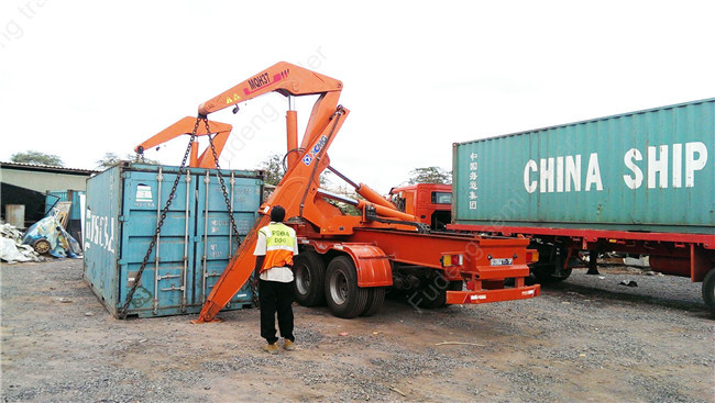 20 Foot / 40 Foot Side Loader Trailer With Hydraulic Lifting System
