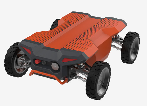 100kg Max Load Ip68 4 Wheel Robot Chassis Explosion Proof