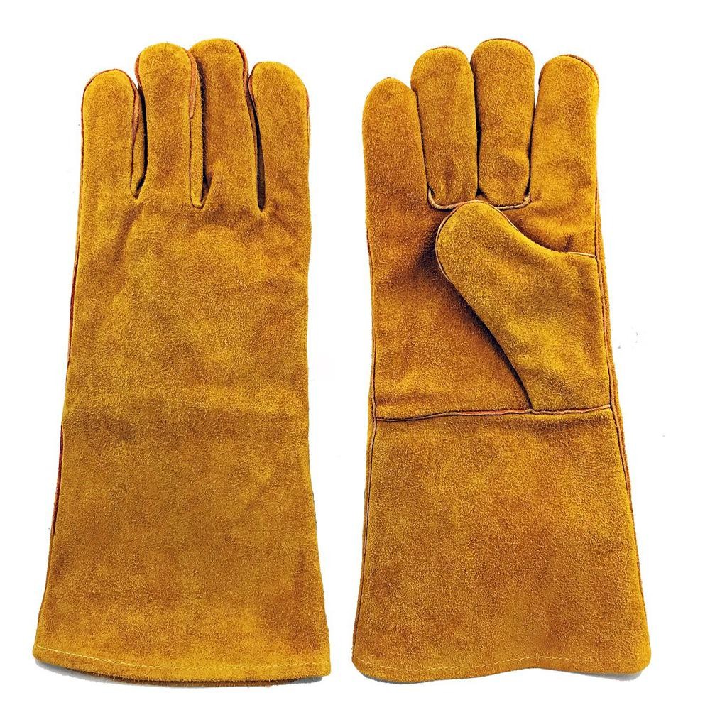 Thickened Wear-Resistant And Heat-Insulating Two-Layer Full Cowhide Welding Safety Gloves