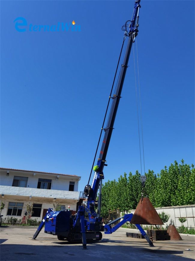 Euro 5 Diesel Engine Crawler Spider Crane 5ton Capacity For Construction
