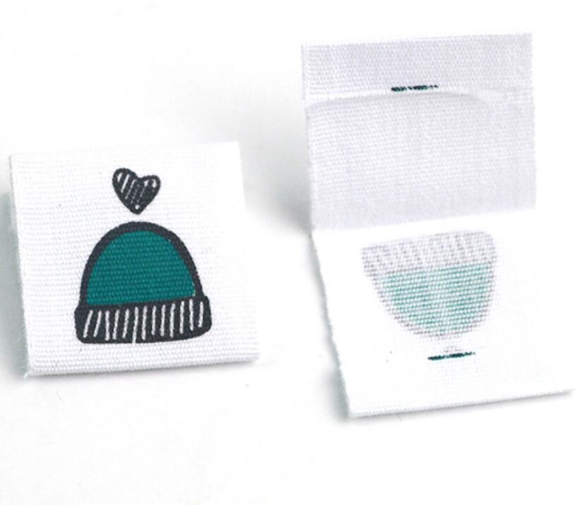 Plain Dyed Custom Printed Clothing Labels Ｗhite Soft Cotton Label for Baby Infant