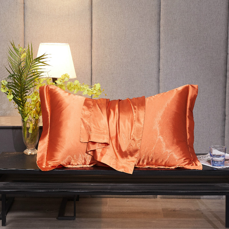Custom 19 Momme 100 Satin Silk Pillowcase Plain Dyed For Hotel