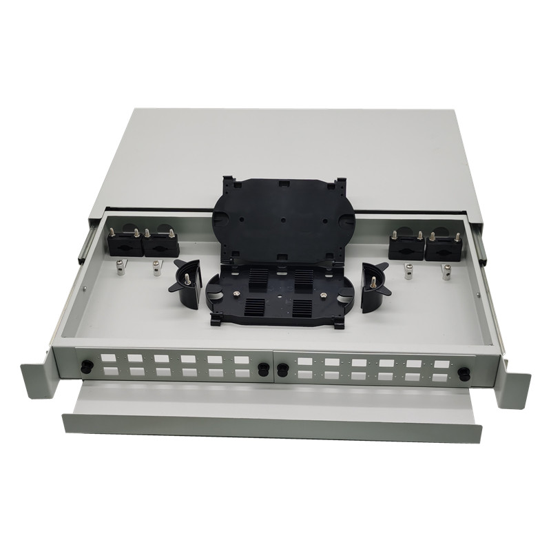 24 Core Sliding Terminal Box ODF Patch Panel 19 Inch Network Cabinet Mount Type