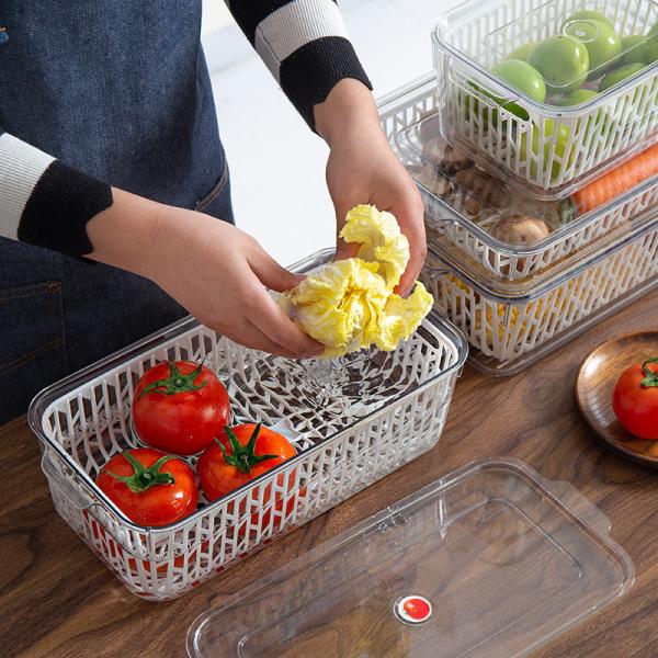Quality Sterile Fridge Organization Bins PET Plastic Kitchen Organizer for sale
