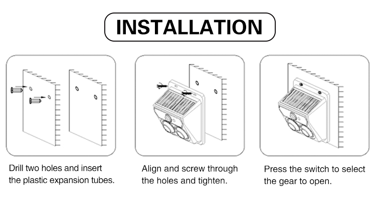 Sensor Solar Wall Light Retoatable Eyeys 90LM Solar Powered Outdoor Sconce