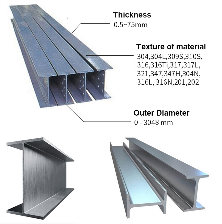 304 304L Stainless Steel Profile Customizable Stainless Steel H Beam