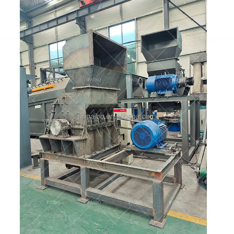 22kW Power Small Tire Waste Plastic Crusher Shredder Design in Building Material Shops