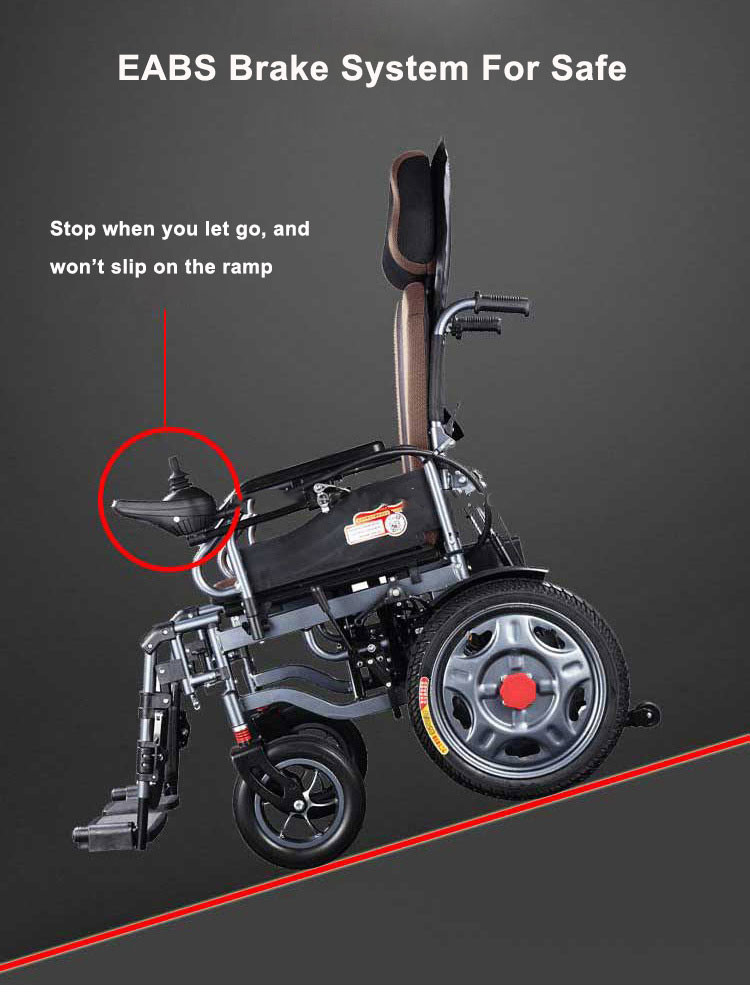Disabled Electric Medical Transport Wheelchair With Remote Control Homecare