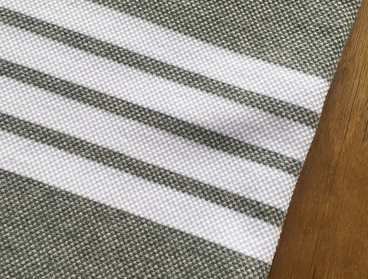Elastic Cotton Pique Fabric Clear Line 175g Striped Abrasion Resistant Texture