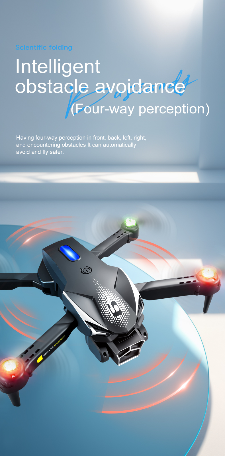 Black Lu600 Folding Drone Photography 2.4g Wifi Mini Drone 4k Waterproof Optical Flow Air Drone Quadcopter for Beginner