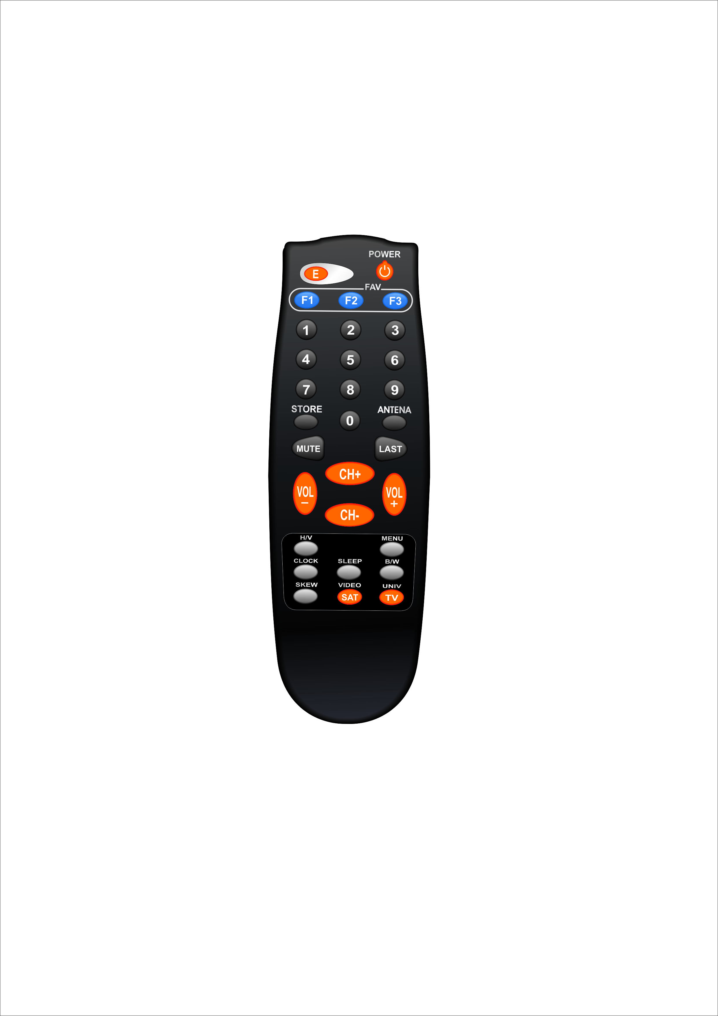 Customized Functions In Digital Set Top Box Remote Control , Airtel Digital TV Remote Cost Effective