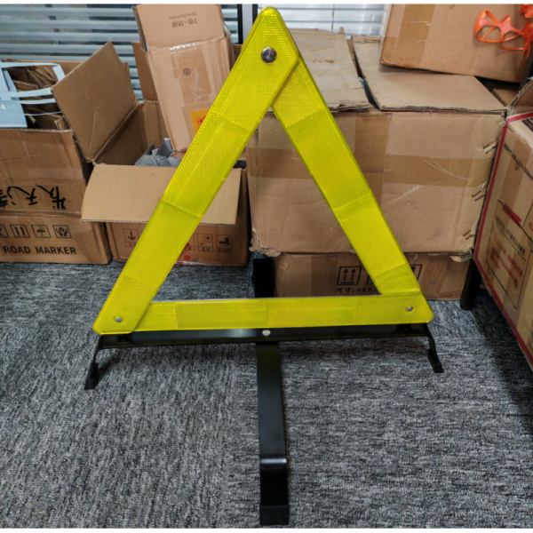 46x46x46cm 1100g Metal + PMMA Warning Triangle for Roadside Emergency and Car Breakdown