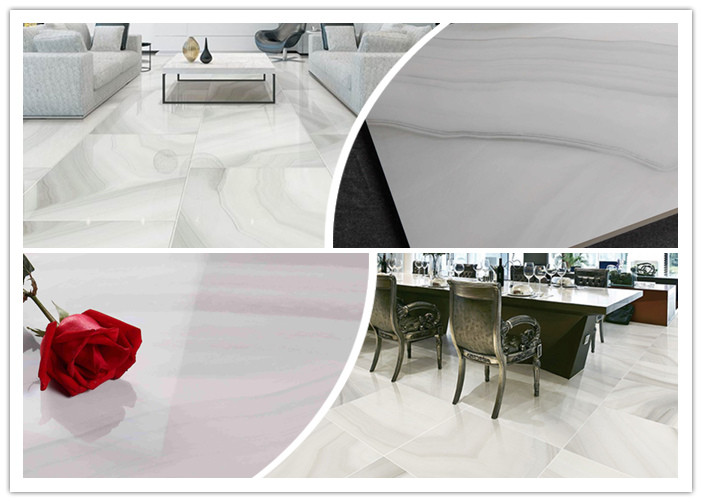 Modern Glazed Digital Polished Marble Look Porcelain Tile / Ceramic Floor Tile