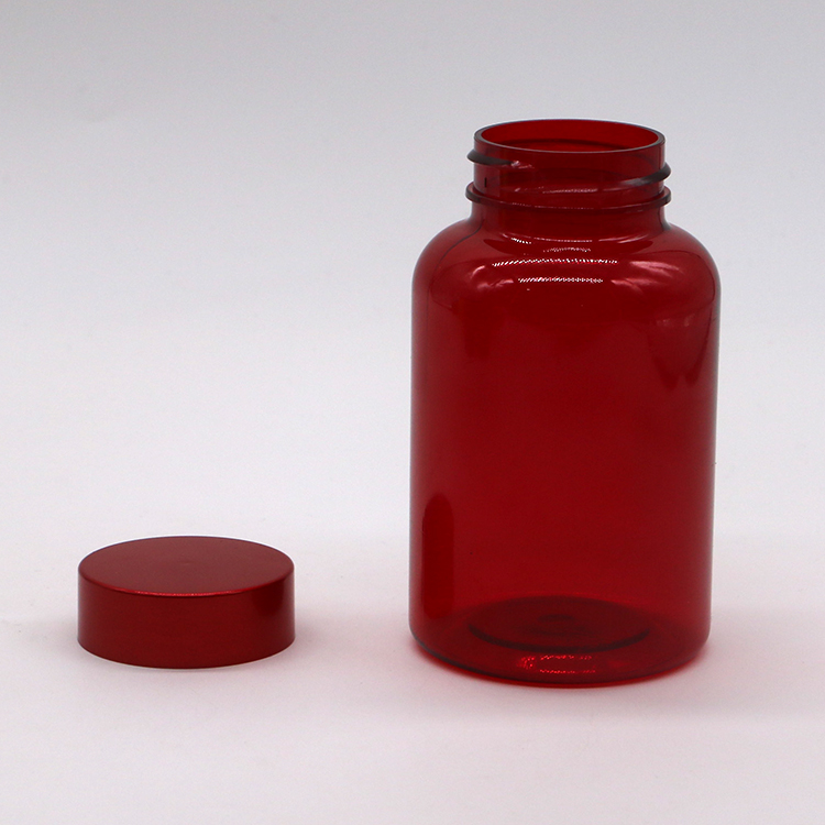 PET Empty Plastic Capsule Pill Medicine Bottle with CRC Screw Flip Top Caps 175ML/CC/6OZ