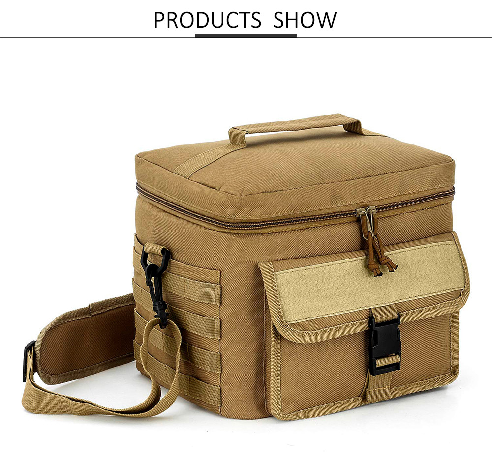 Men Nylon Thermal Cooler Tote With Adjustable Strap