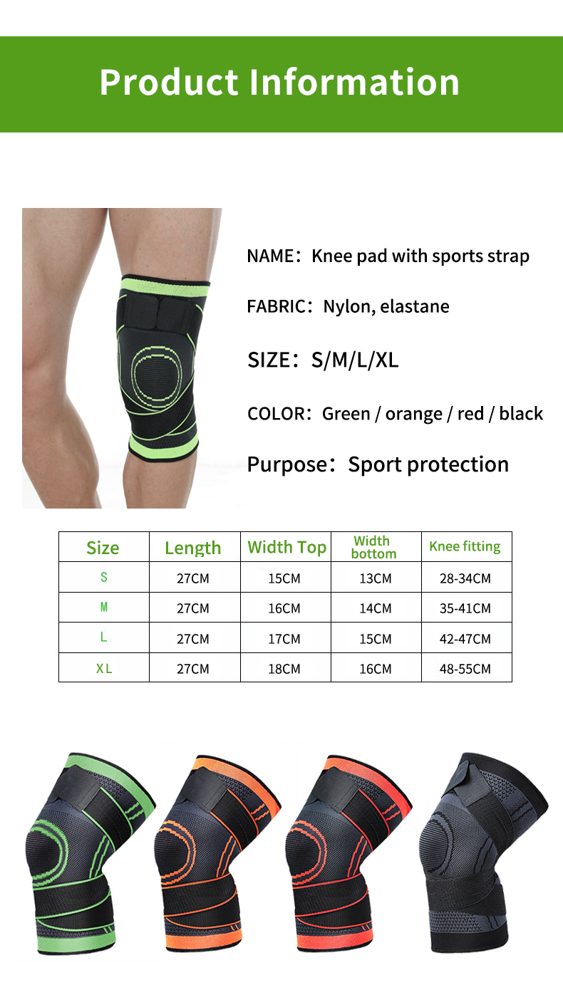 Fitness Outdoor Knitted Sports Knee Pads Washable Running Compression Knee Sleeve