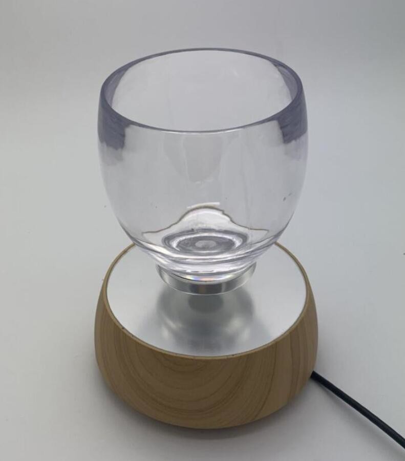 360 rotating magnetic levitaiton floating cup glass display racks can heavy full glass water