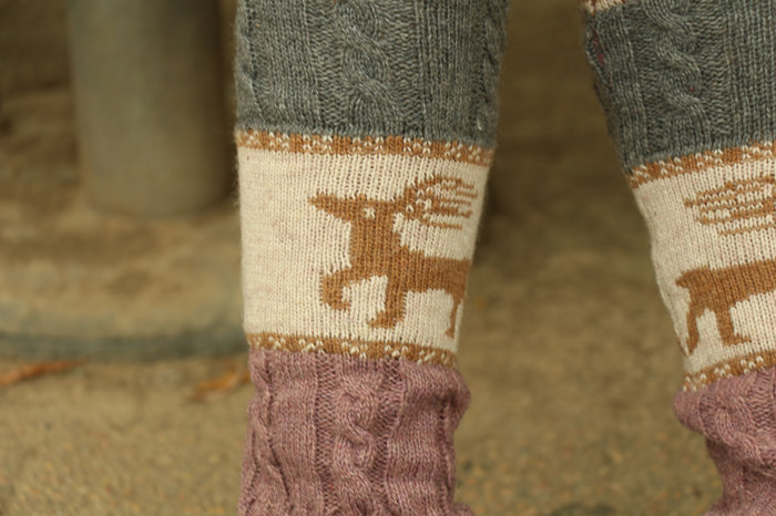 leg warmers loose socks wool blend button down pierced decoration boot socks fashion