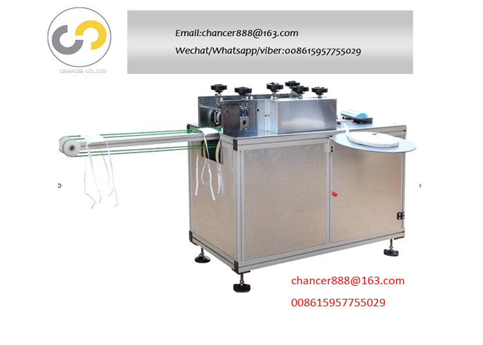 Semi automatic medical face mask ear loop tie-on Machine, manual tie on mask machine