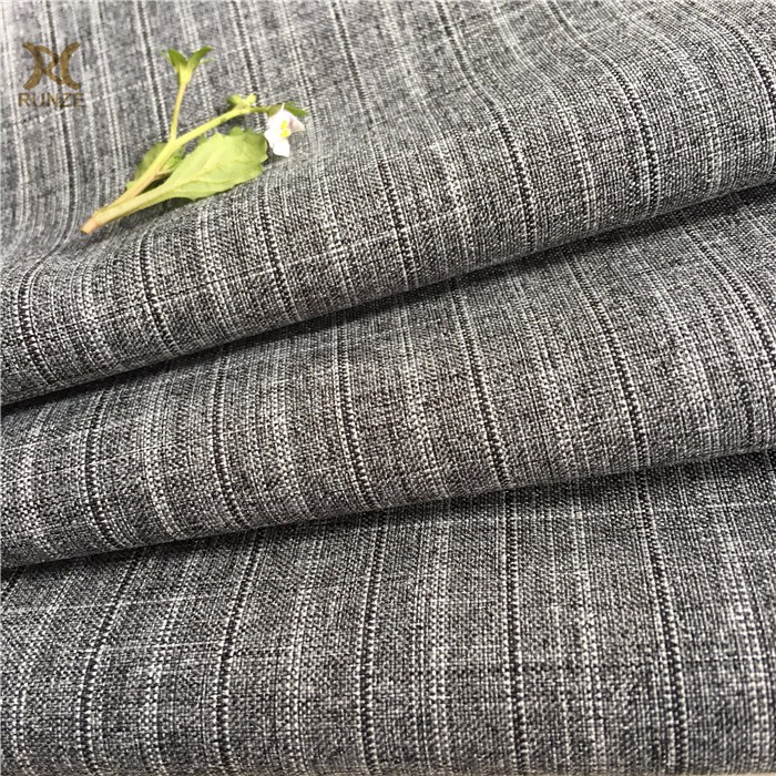 Density customized Woven Black And White Yarn Double Stripes Fabric For Suits Outfits