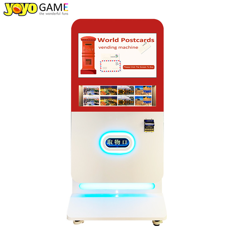 Factory Price Custom Wrap Smart 32 " Touch Screen Medal Postcard Vending Machine With Bill Acceptor