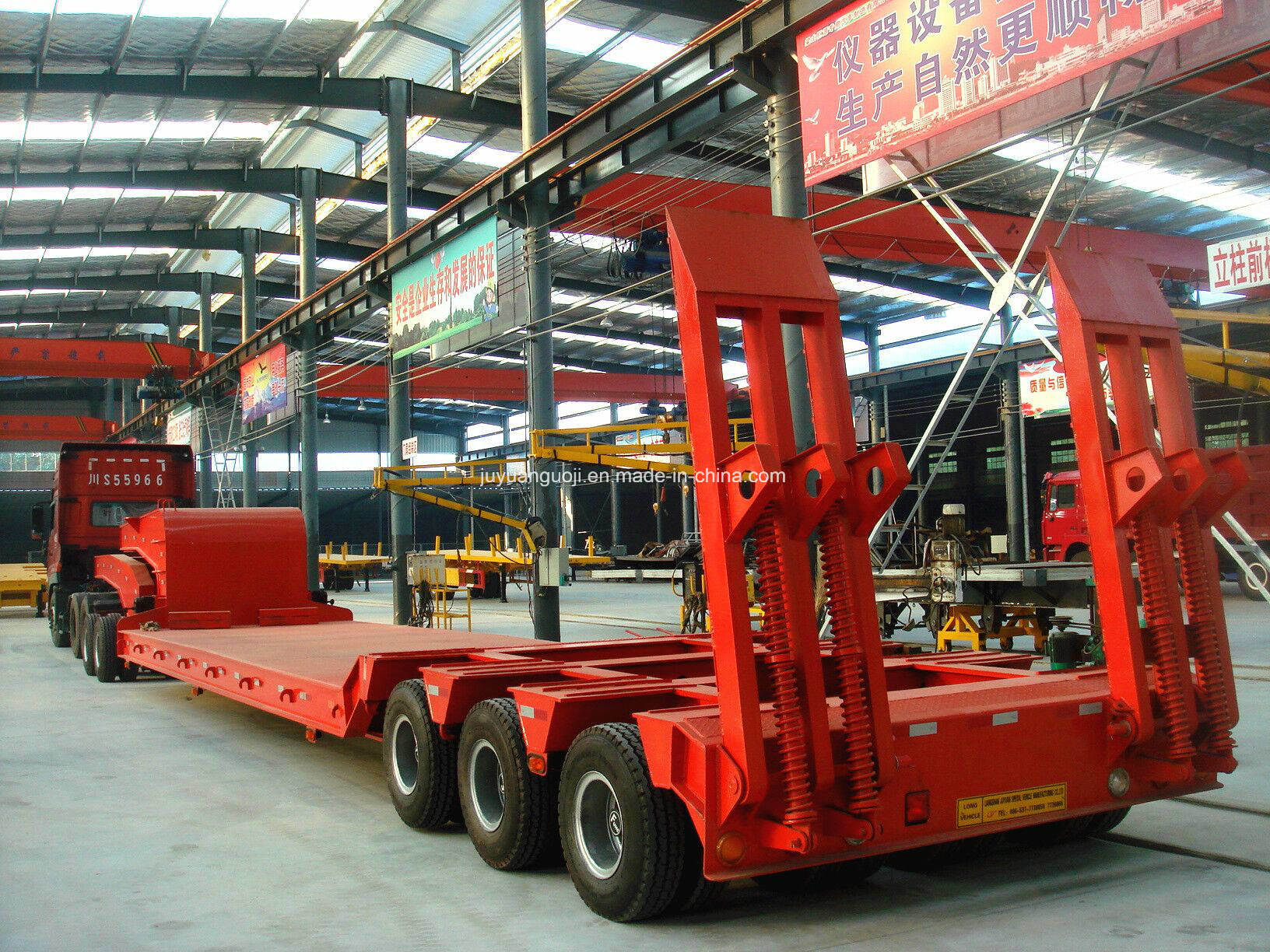 Manufacture 150 ton 4 Row 8 Axles Semi-Trailer for Heavy Duty Equipment Transportation