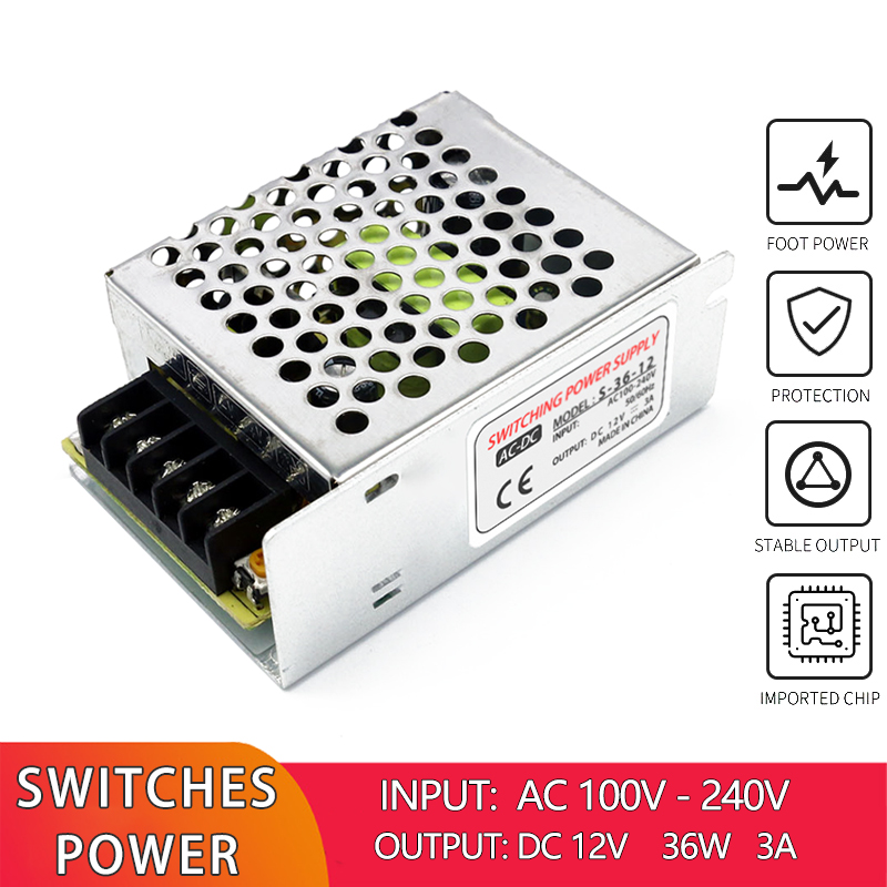 DC 12V 36W 3A Switch Power Supply For LED Lighting Voltage Regulator Drive Power