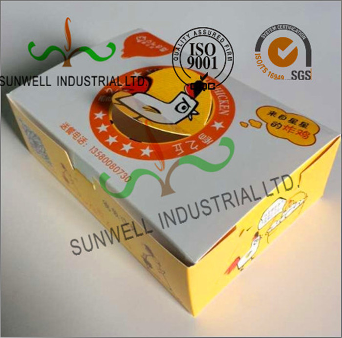 Double Wall Cardboard Food Packaging Boxes , Disposable Cardboard Burger Boxes