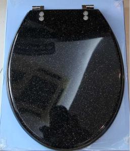 China Glitter poly-resin toilet seat cover,transparent poly-resin toilet seat, on sale