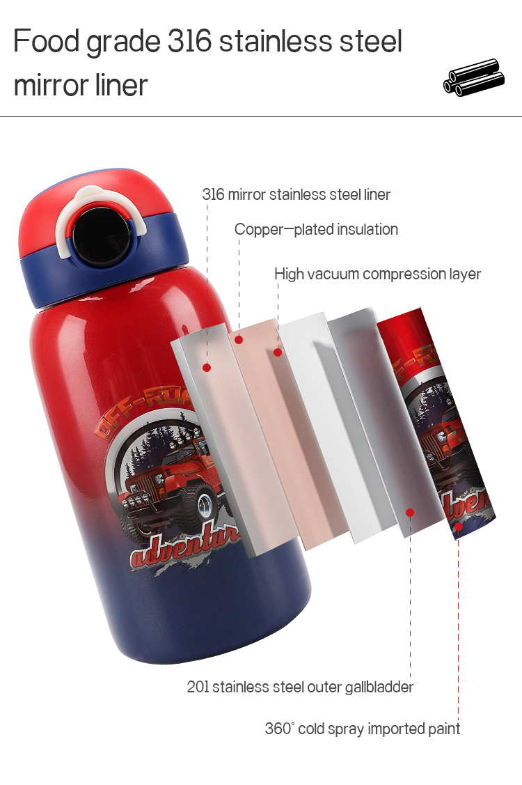 Christmas Gift Smart Water Bottle Vacuum Intelligent Water Bottle Temperature Display Mug for Kids 600ml