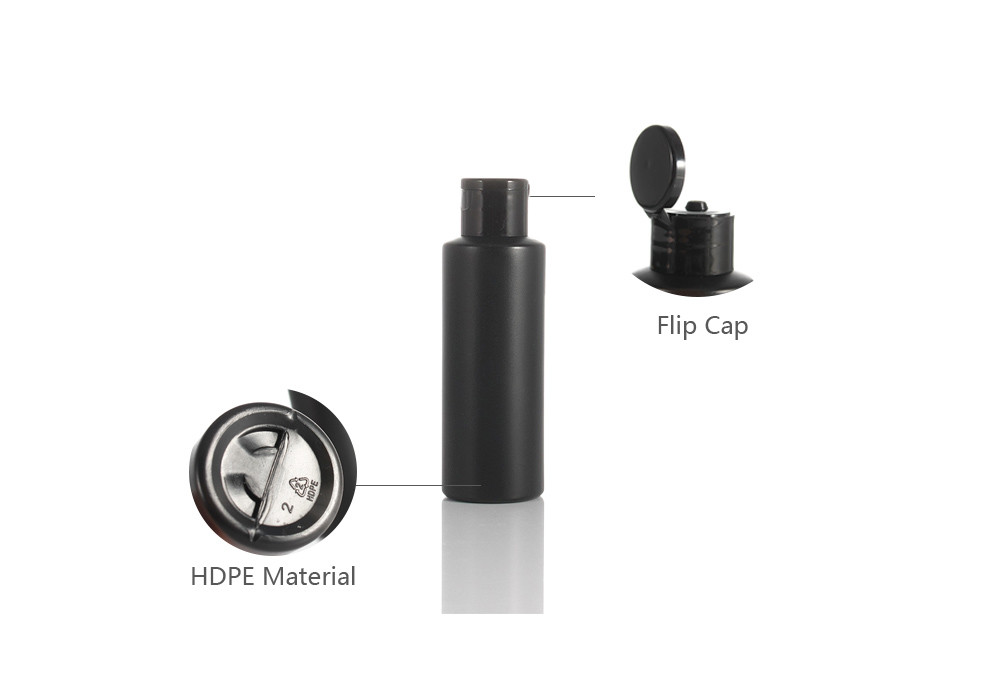 120ml Black Plastic Clamshell Bottle For Hairdressing Potion Sample