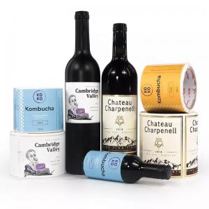 Buy cheap Wine Bottle Paper Plain Sticker Labels Die Cut High Temperature Resistance product