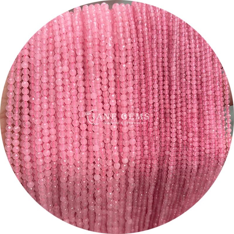 Wholesale Semi-pricious Gemstone Faceted Beads Faceted Loose Stone Bead Accessories Rose Quartz Bead Spacer for Jewelry