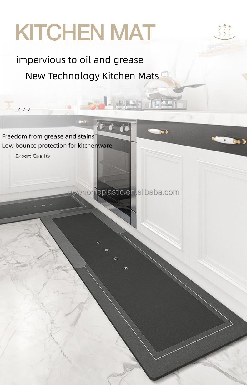 Easy-to-Clean Kitchen Mat 45*120cm Size for Absorbent and Dirt-Resistant Surface