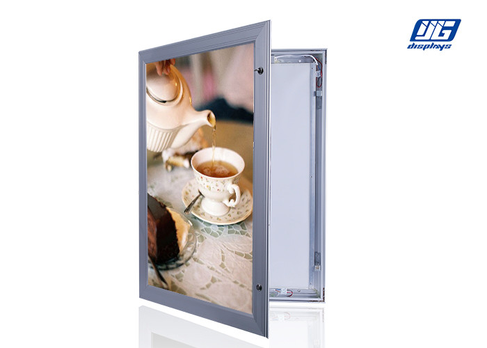 A4 Poster Display Outdoor LED Lockable Light Box Aluminium Frame Waterproof